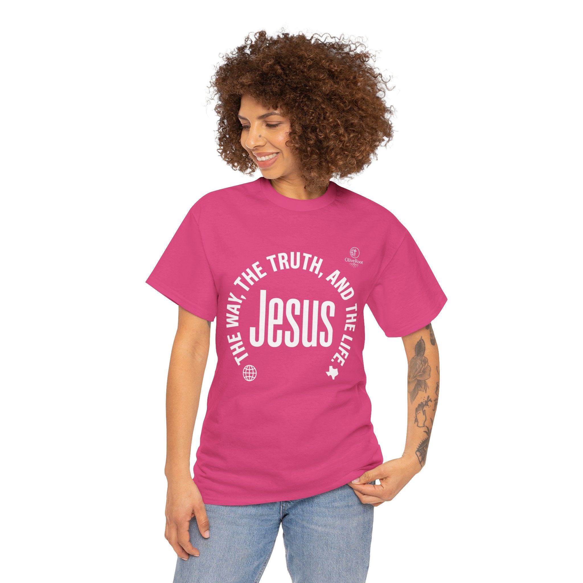 Christian Faith Tee: Jesus, The Way, The Truth and The Life.