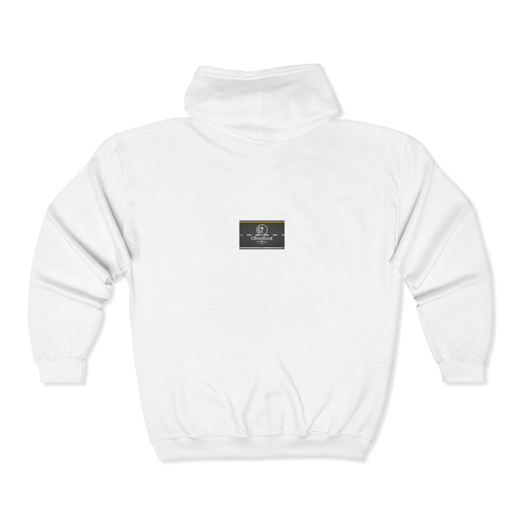 Christian Mission Street Unisex Full Zip Hooded Sweatshirt - Colorful Envelopes Design