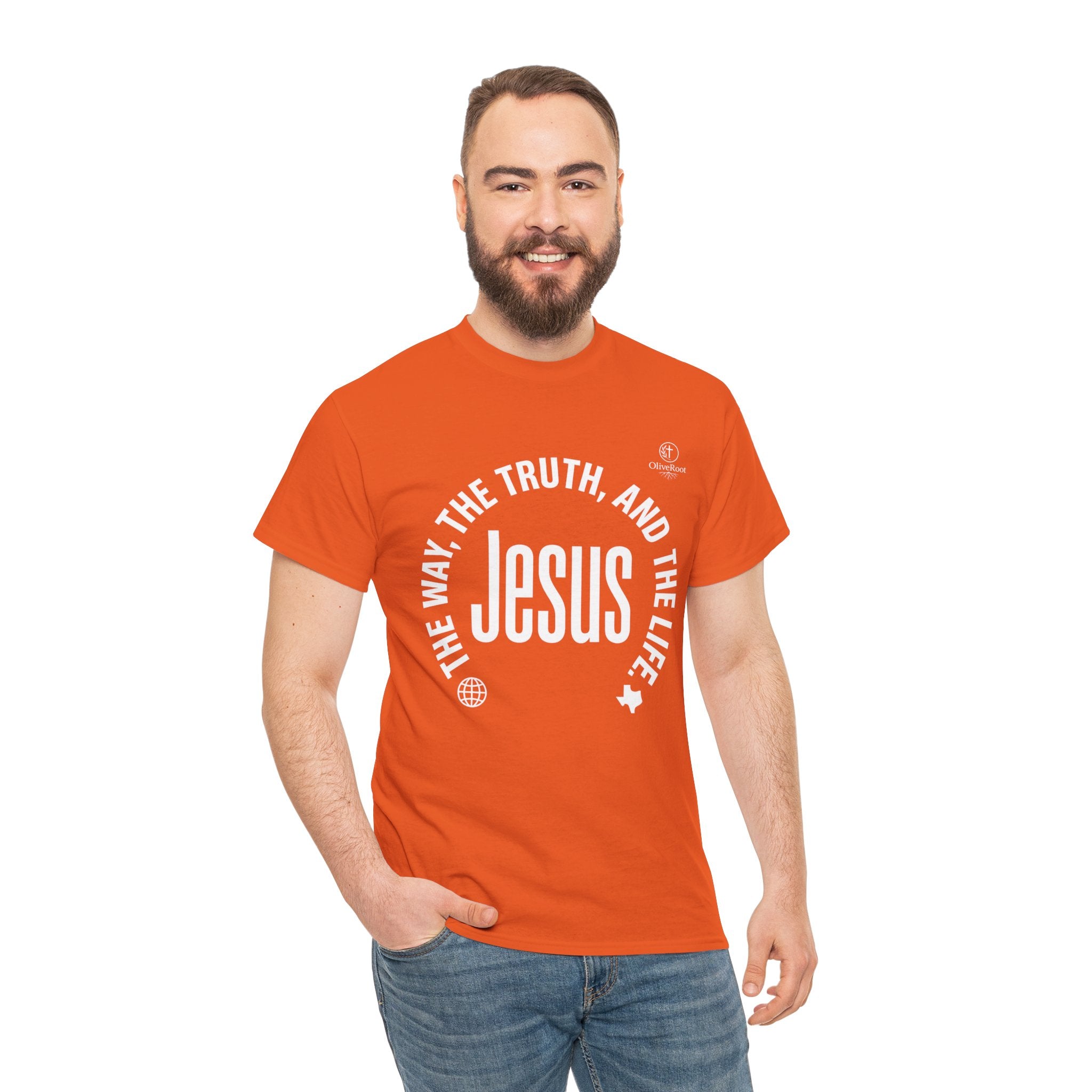 Christian Faith Tee: Jesus, The Way, The Truth and The Life.
