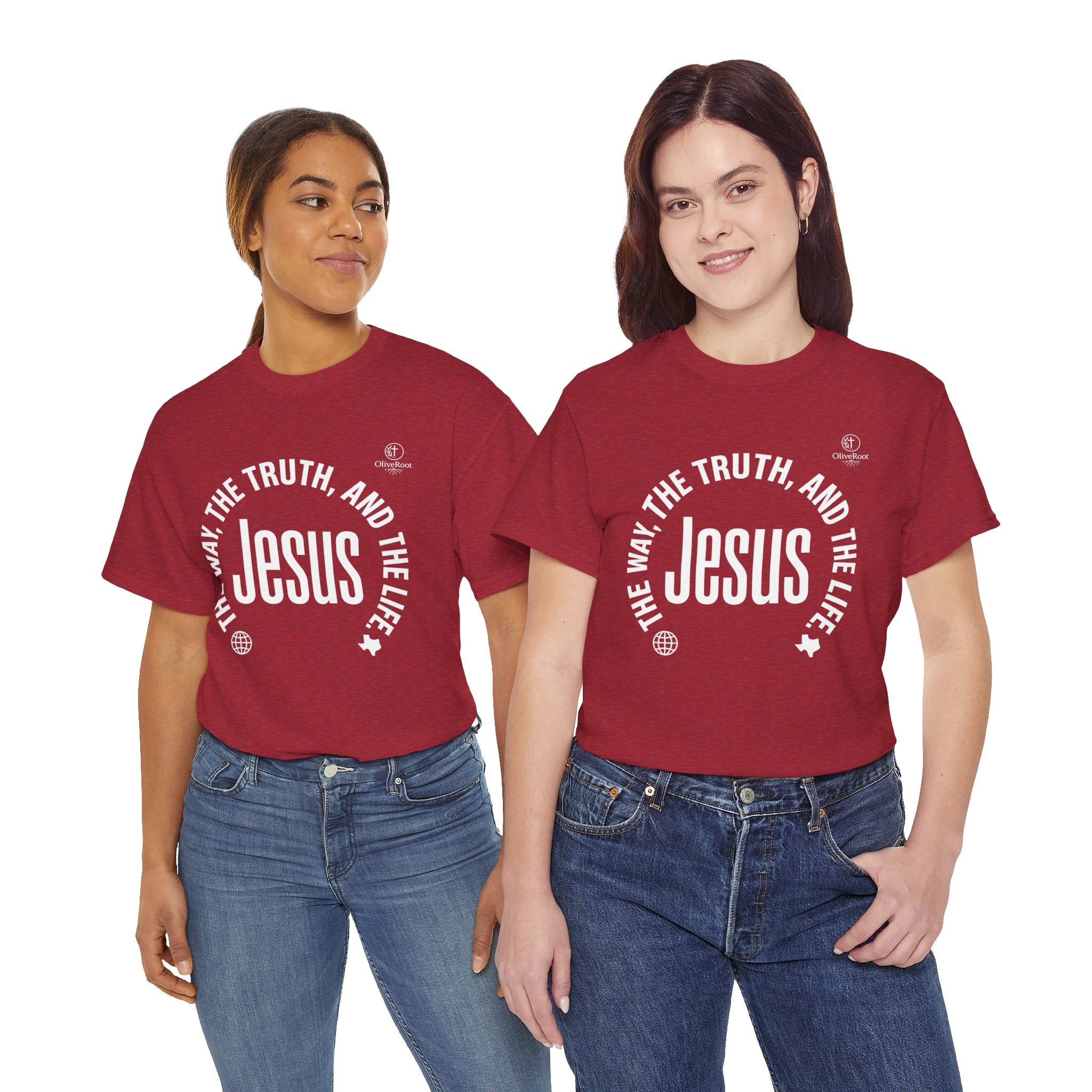 Christian Faith Tee: Jesus, The Way, The Truth and The Life.