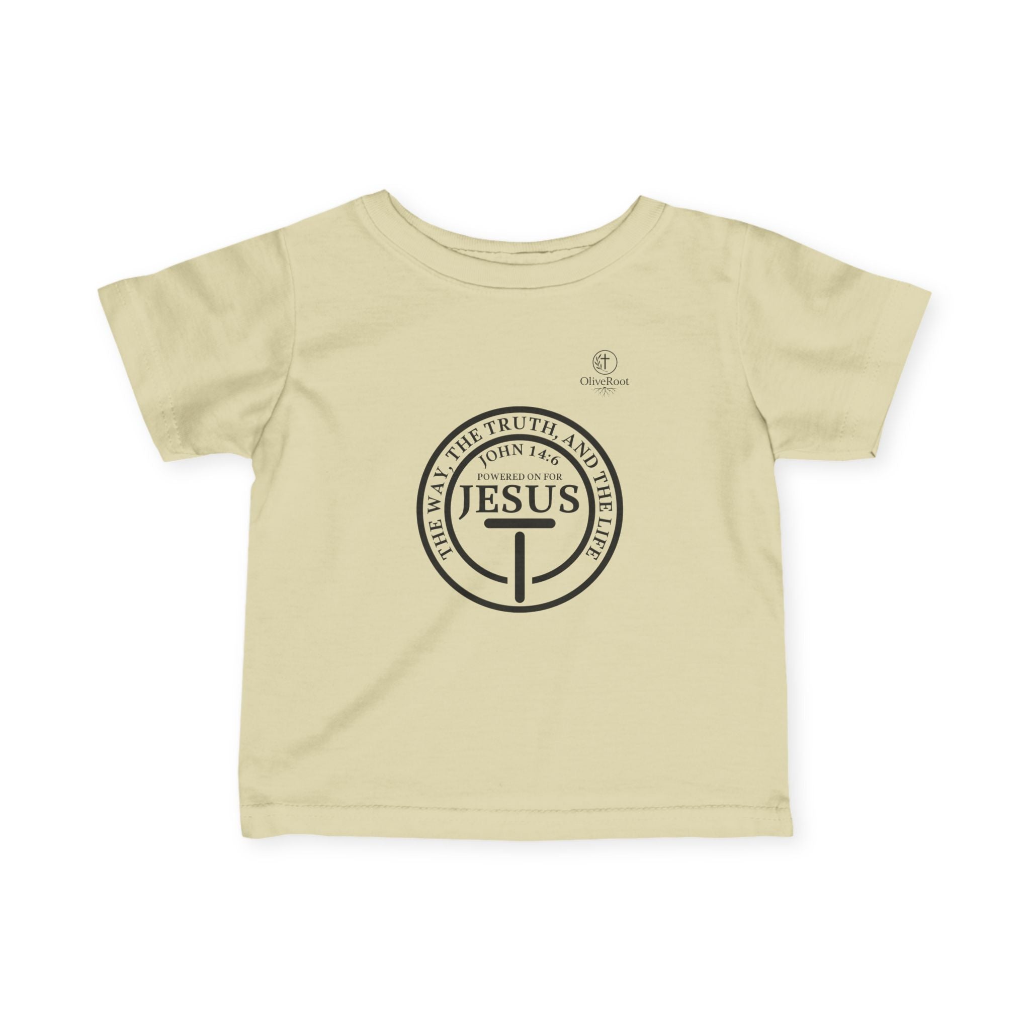 Christian “Powered On for Jesus” — Infant Fine Jersey Tee