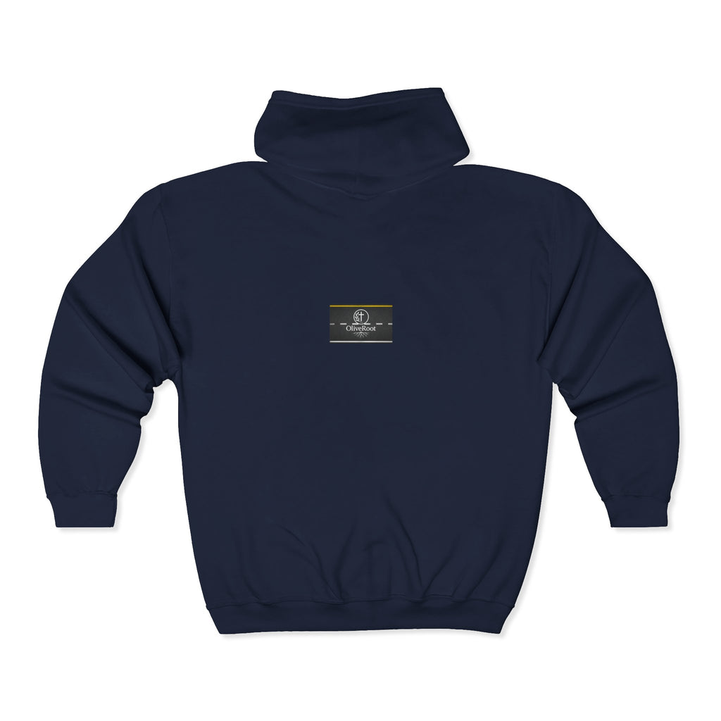 Christian Mission Street Unisex Full Zip Hooded Sweatshirt - Colorful Envelopes Design
