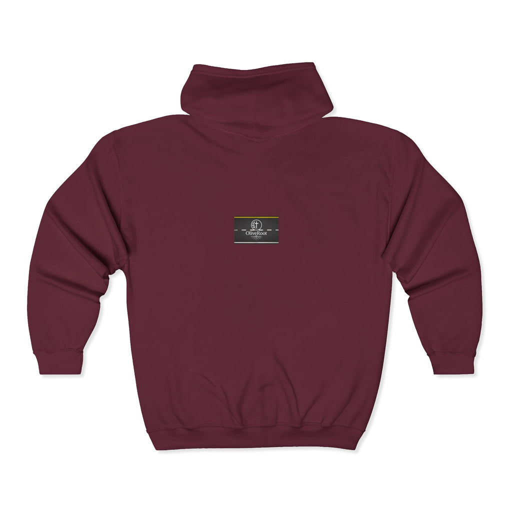 Christian Mission Street Unisex Full Zip Hooded Sweatshirt - Colorful Envelopes Design
