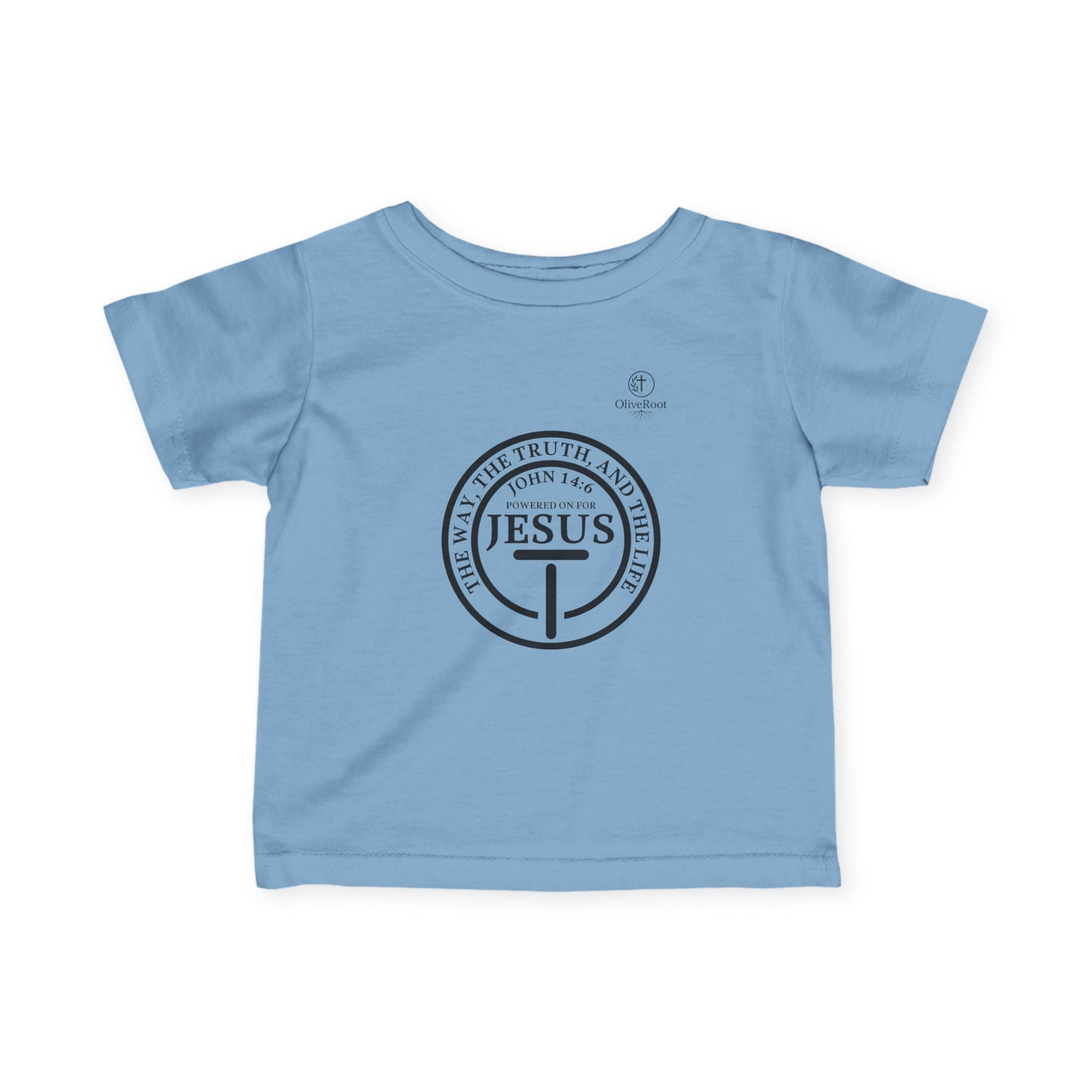 Christian “Powered On for Jesus” — Infant Fine Jersey Tee
