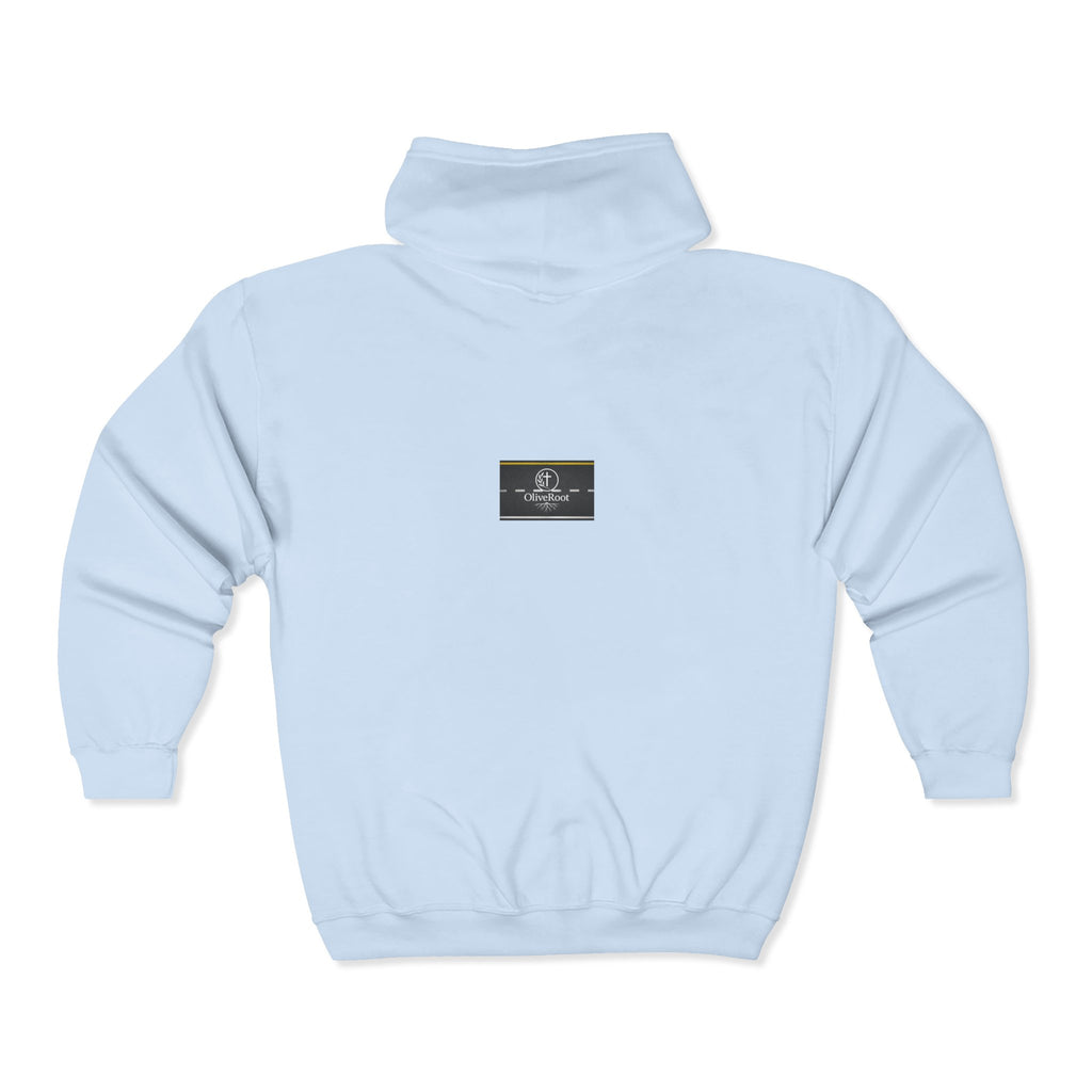 Christian Mission Street Unisex Full Zip Hooded Sweatshirt - Colorful Envelopes Design