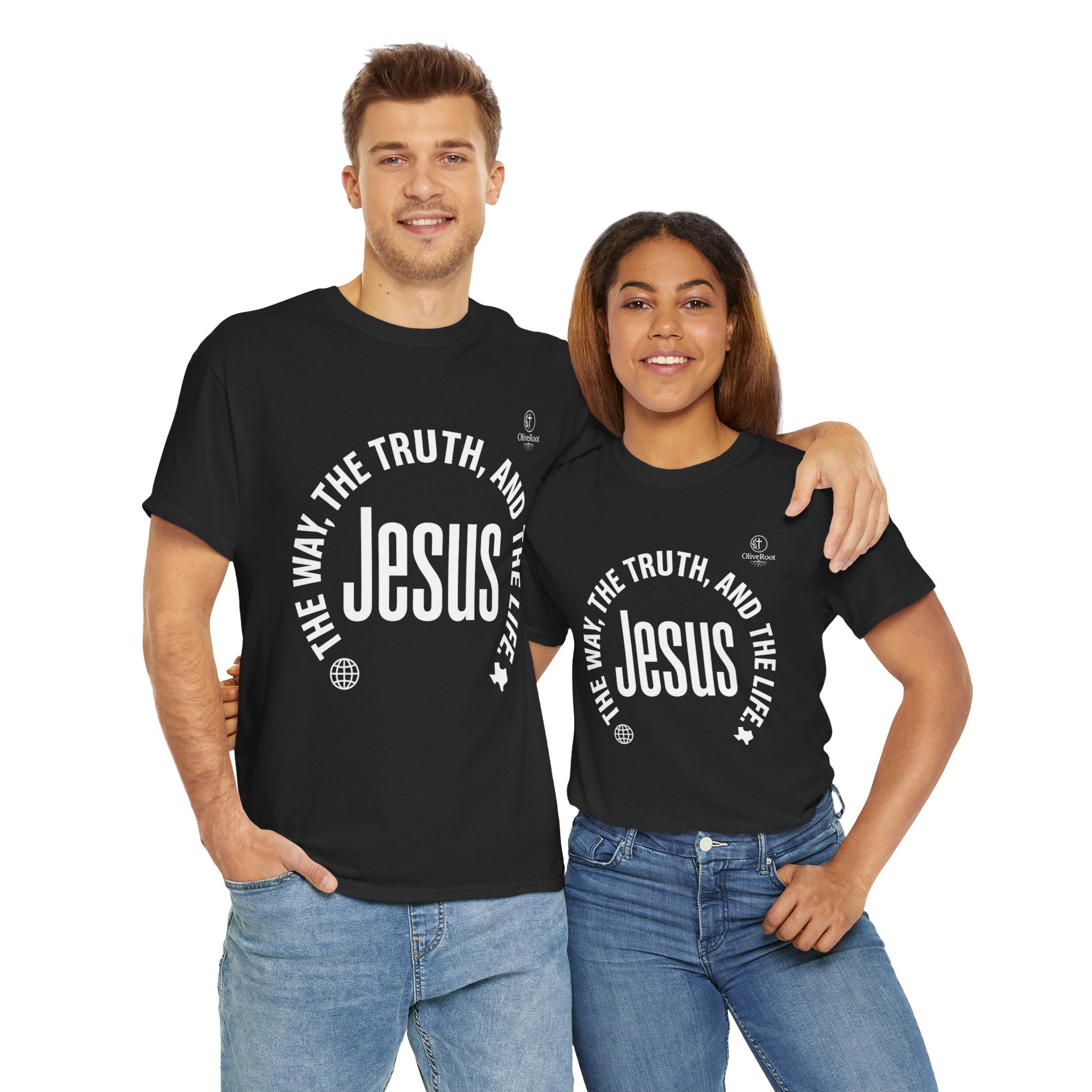Christian Faith Tee: Jesus, The Way, The Truth and The Life.
