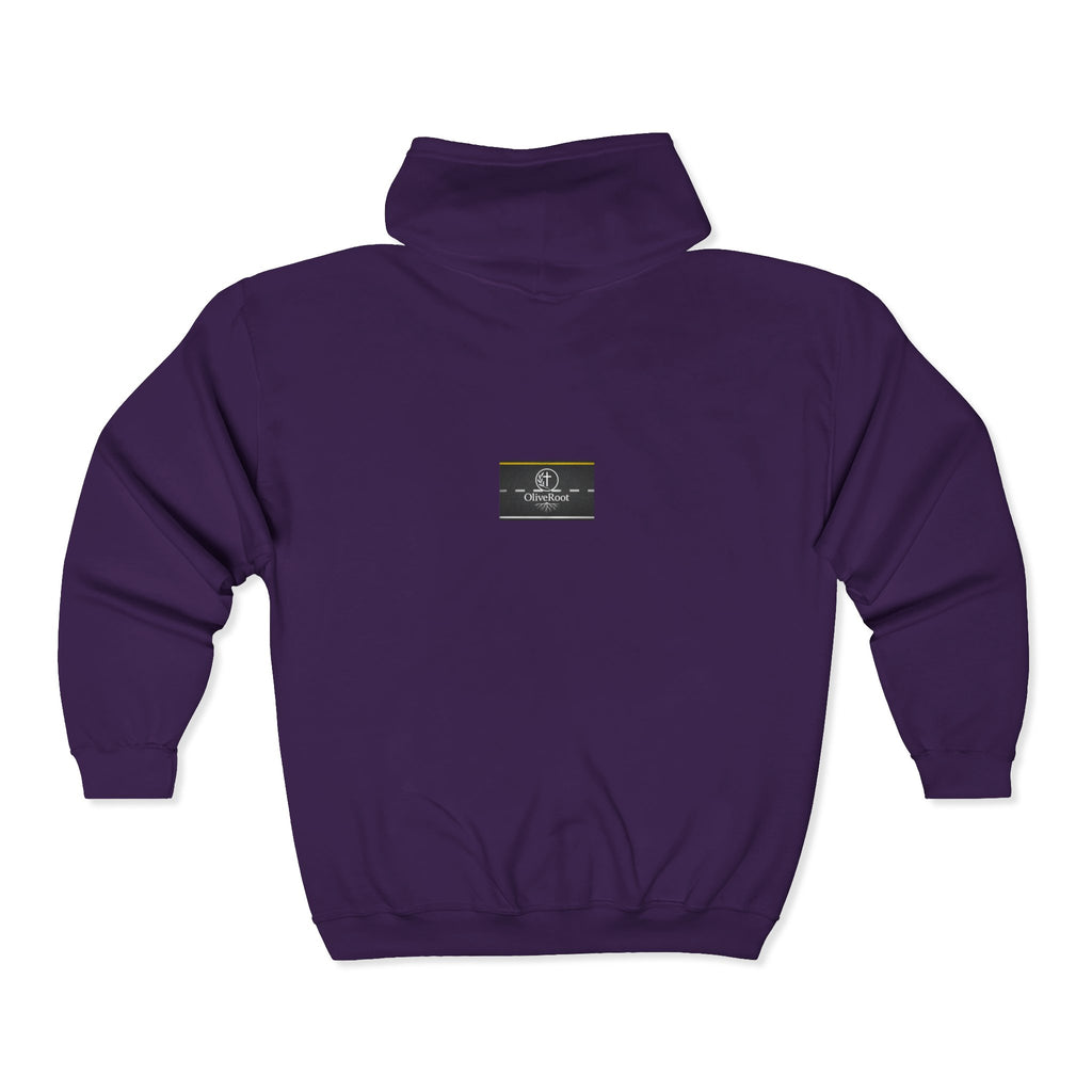 Christian Mission Street Unisex Full Zip Hooded Sweatshirt - Colorful Envelopes Design