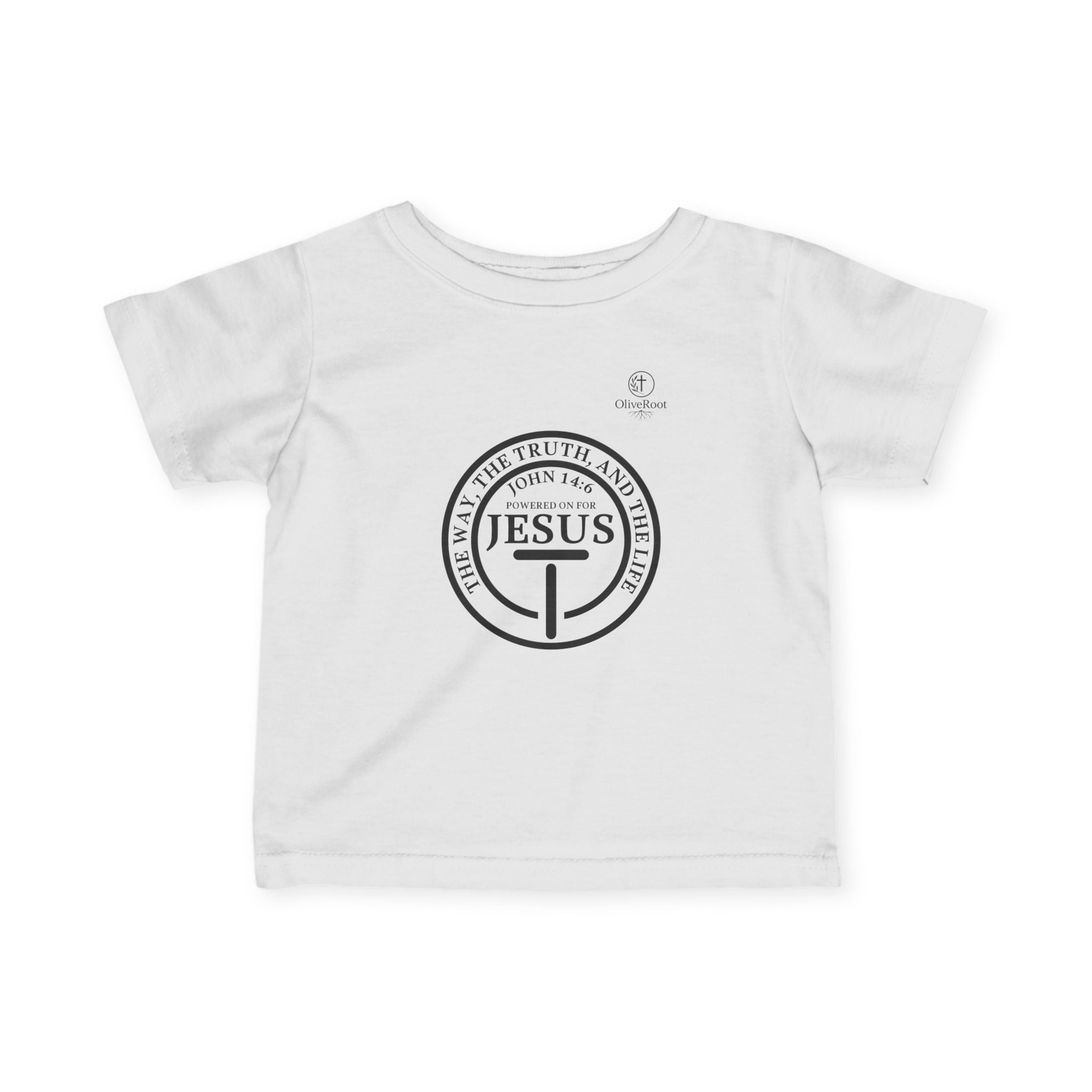Christian “Powered On for Jesus” — Infant Fine Jersey Tee