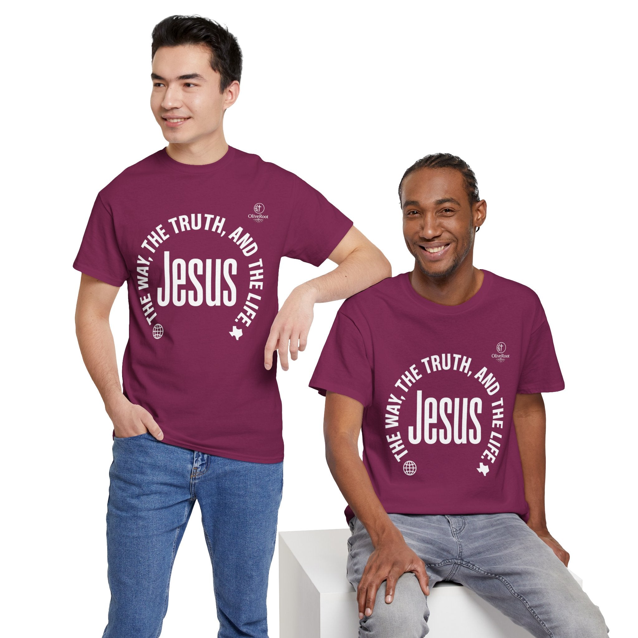 Christian Faith Tee: Jesus, The Way, The Truth and The Life.