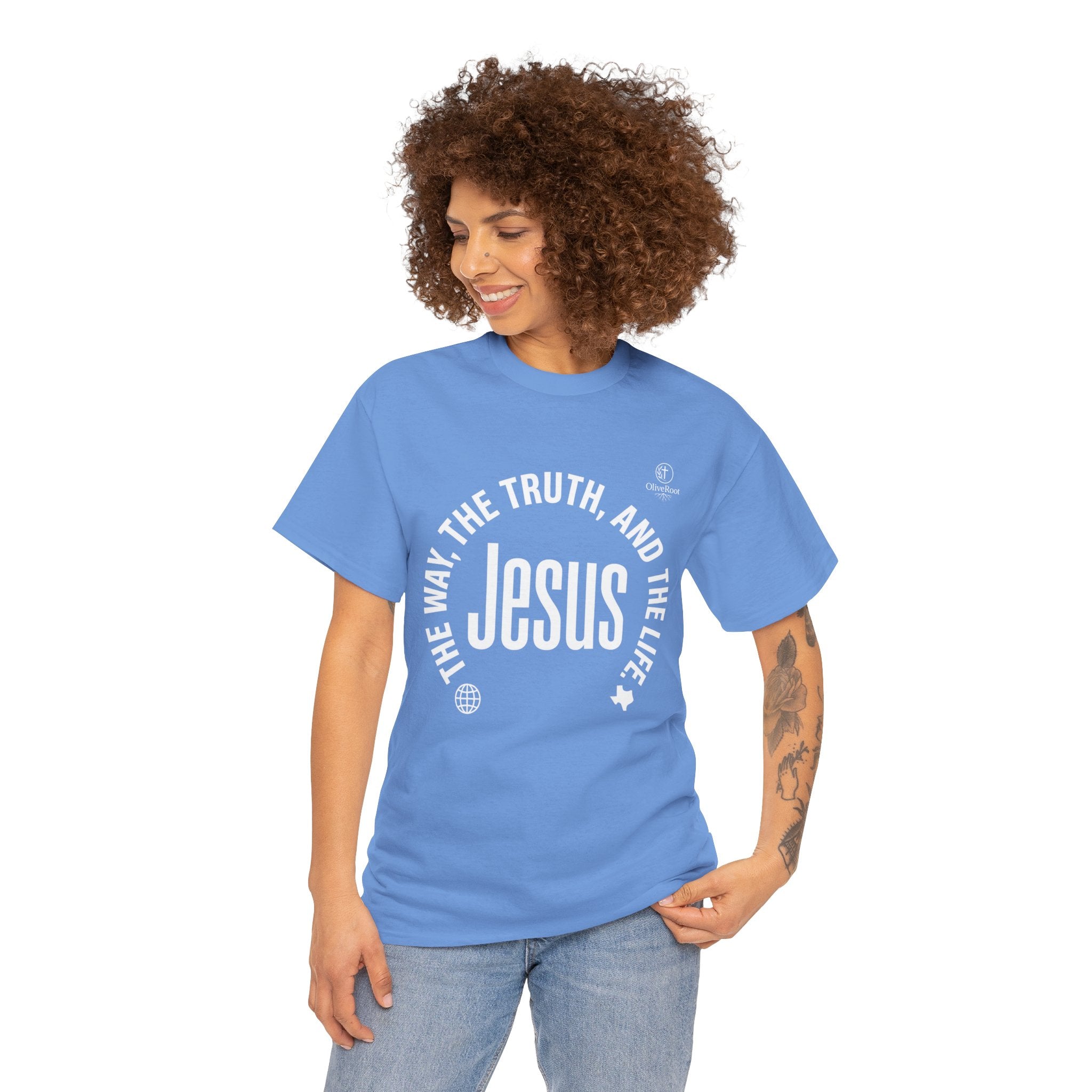 Christian Faith Tee: Jesus, The Way, The Truth and The Life.