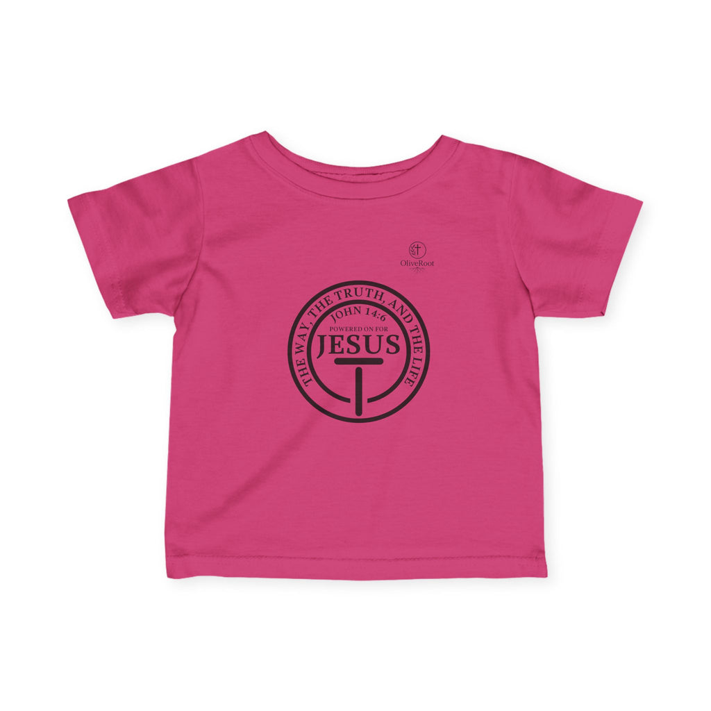 Christian “Powered On for Jesus” — Infant Fine Jersey Tee