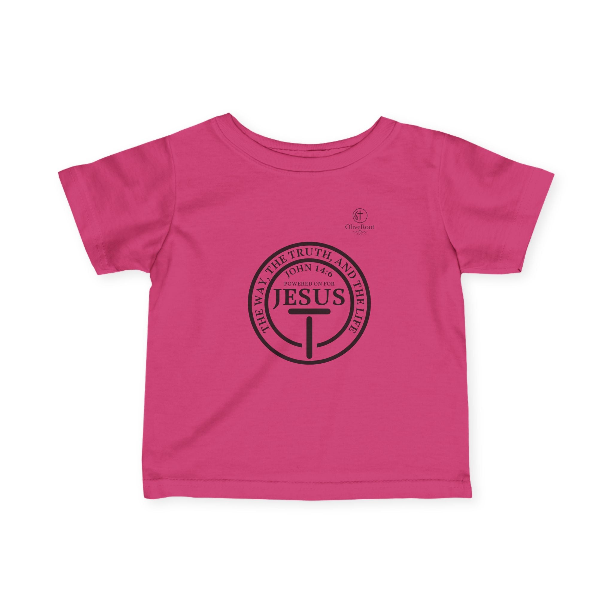 Christian “Powered On for Jesus” — Infant Fine Jersey Tee