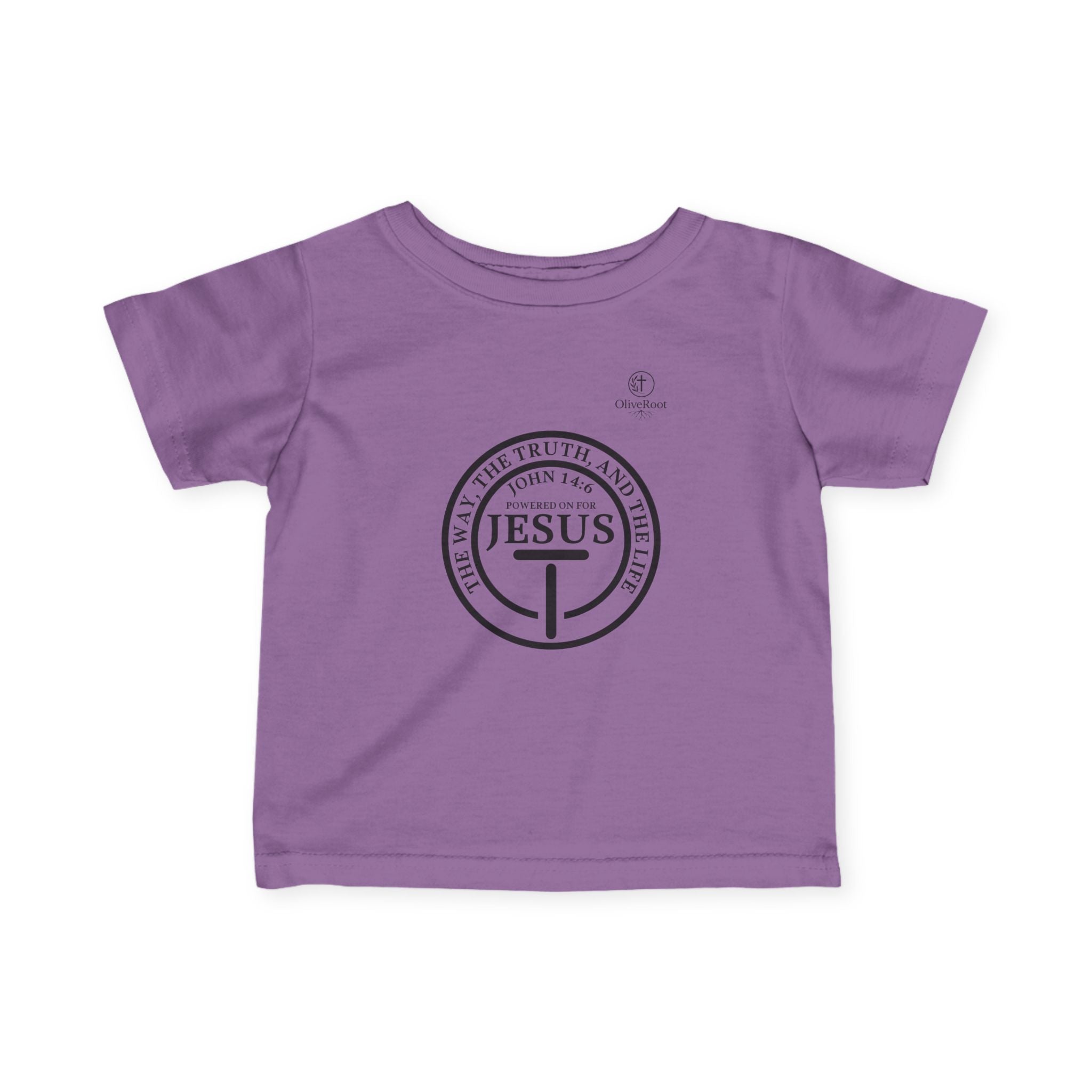 Christian “Powered On for Jesus” — Infant Fine Jersey Tee