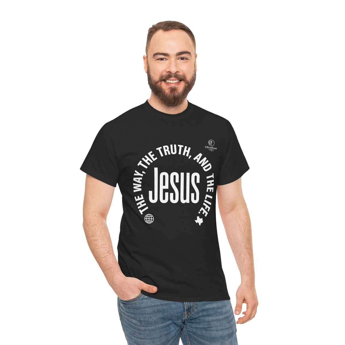 Christian Faith Tee: Jesus, The Way, The Truth and The Life.