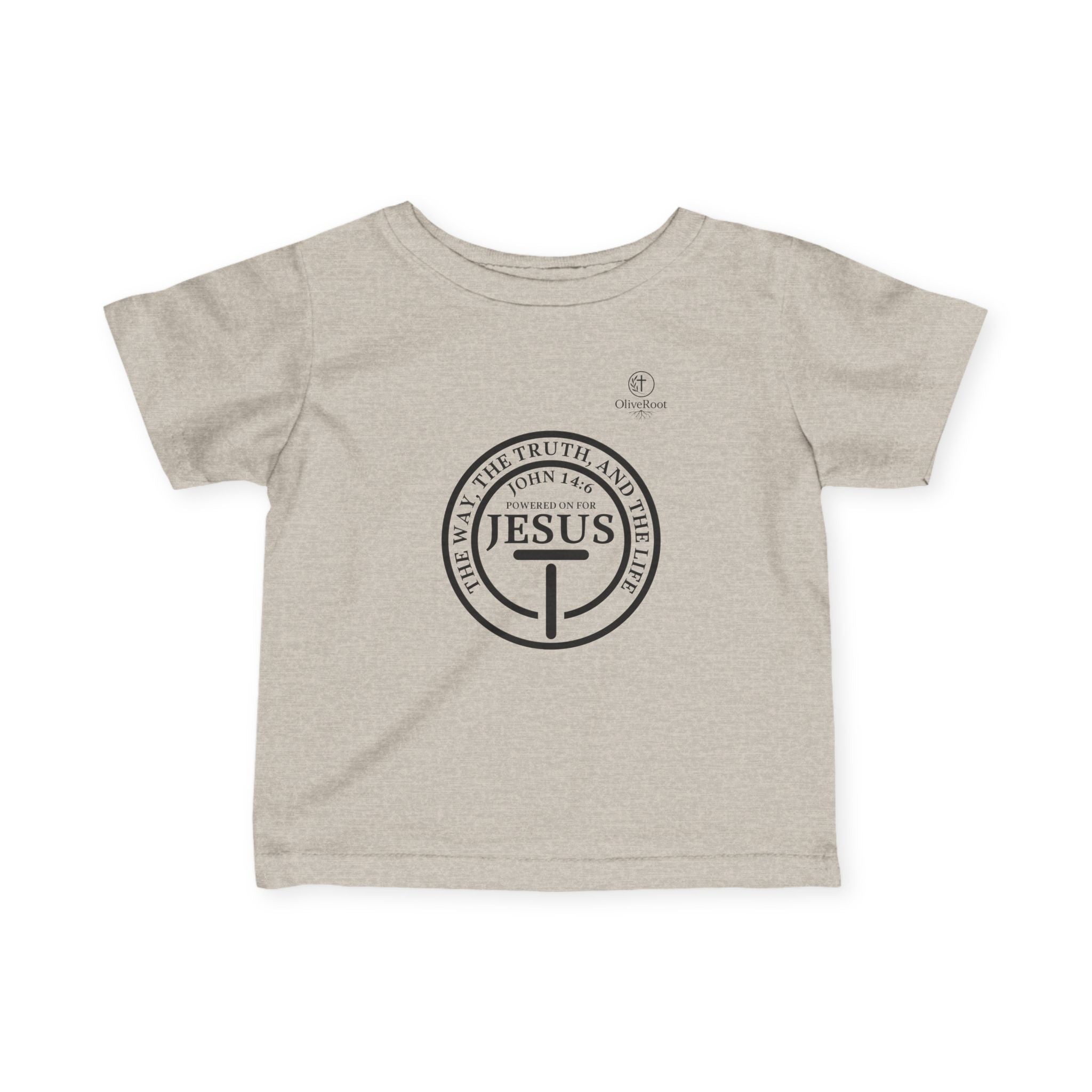 Christian “Powered On for Jesus” — Infant Fine Jersey Tee