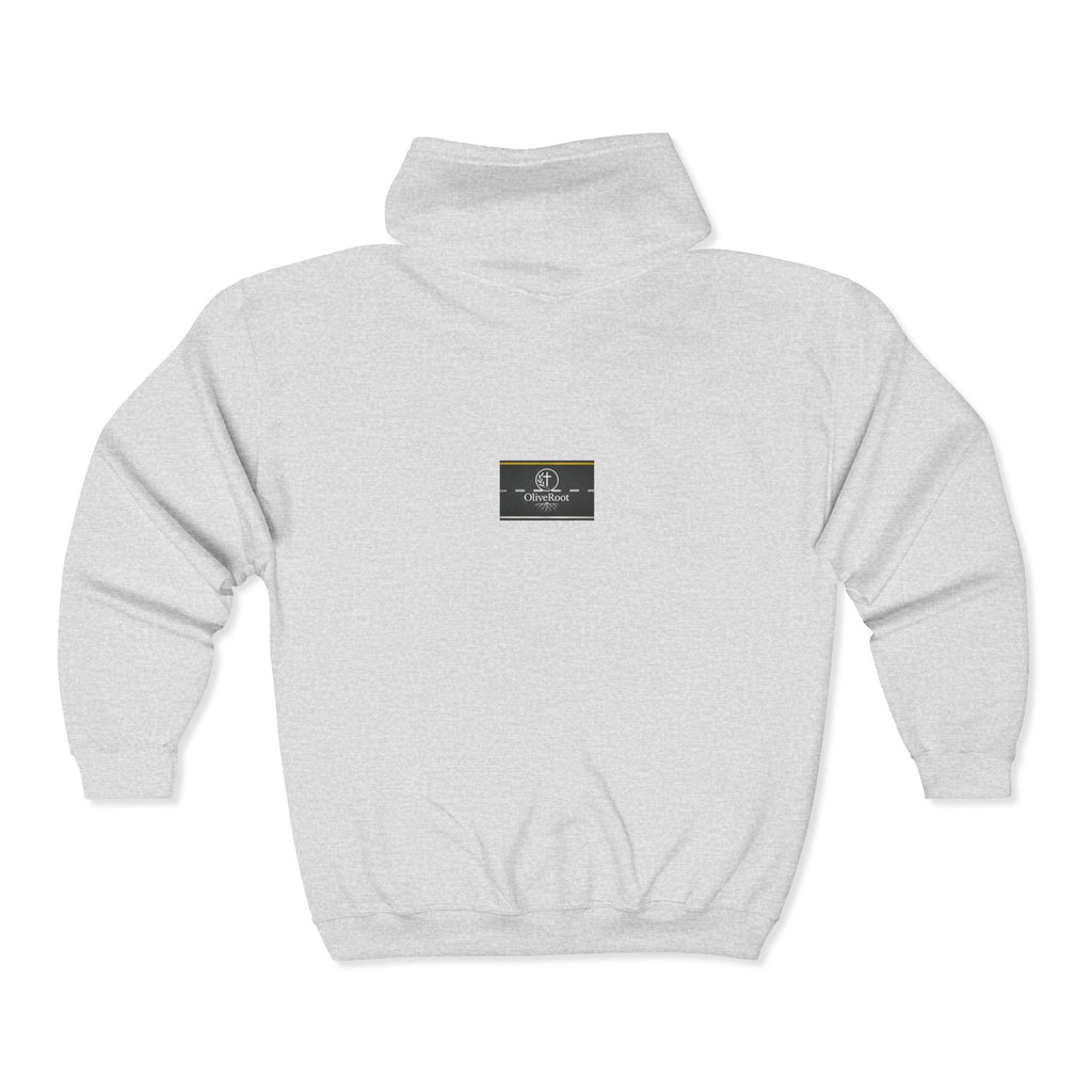 Christian Mission Street Unisex Full Zip Hooded Sweatshirt - Colorful Envelopes Design
