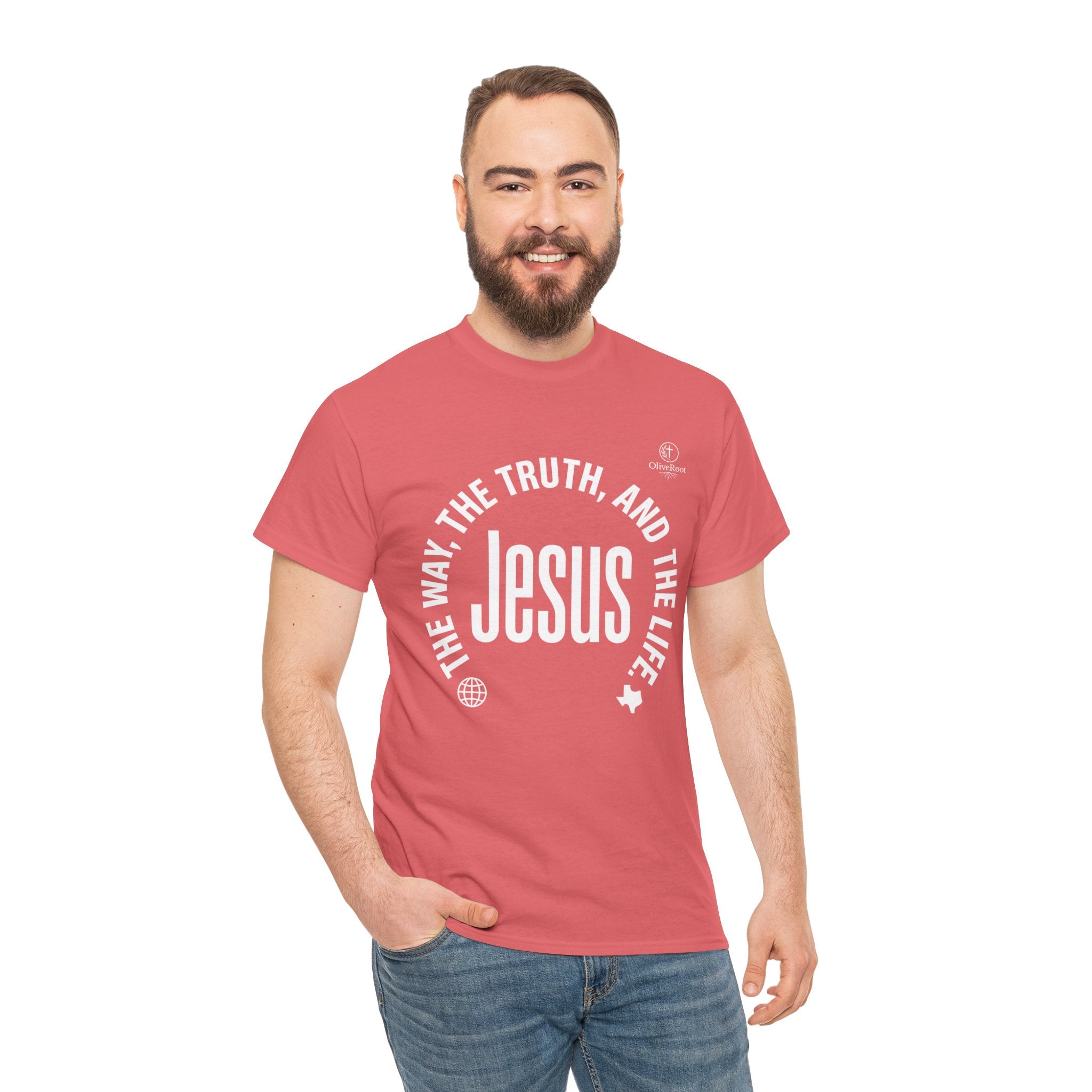 Christian Faith Tee: Jesus, The Way, The Truth and The Life.