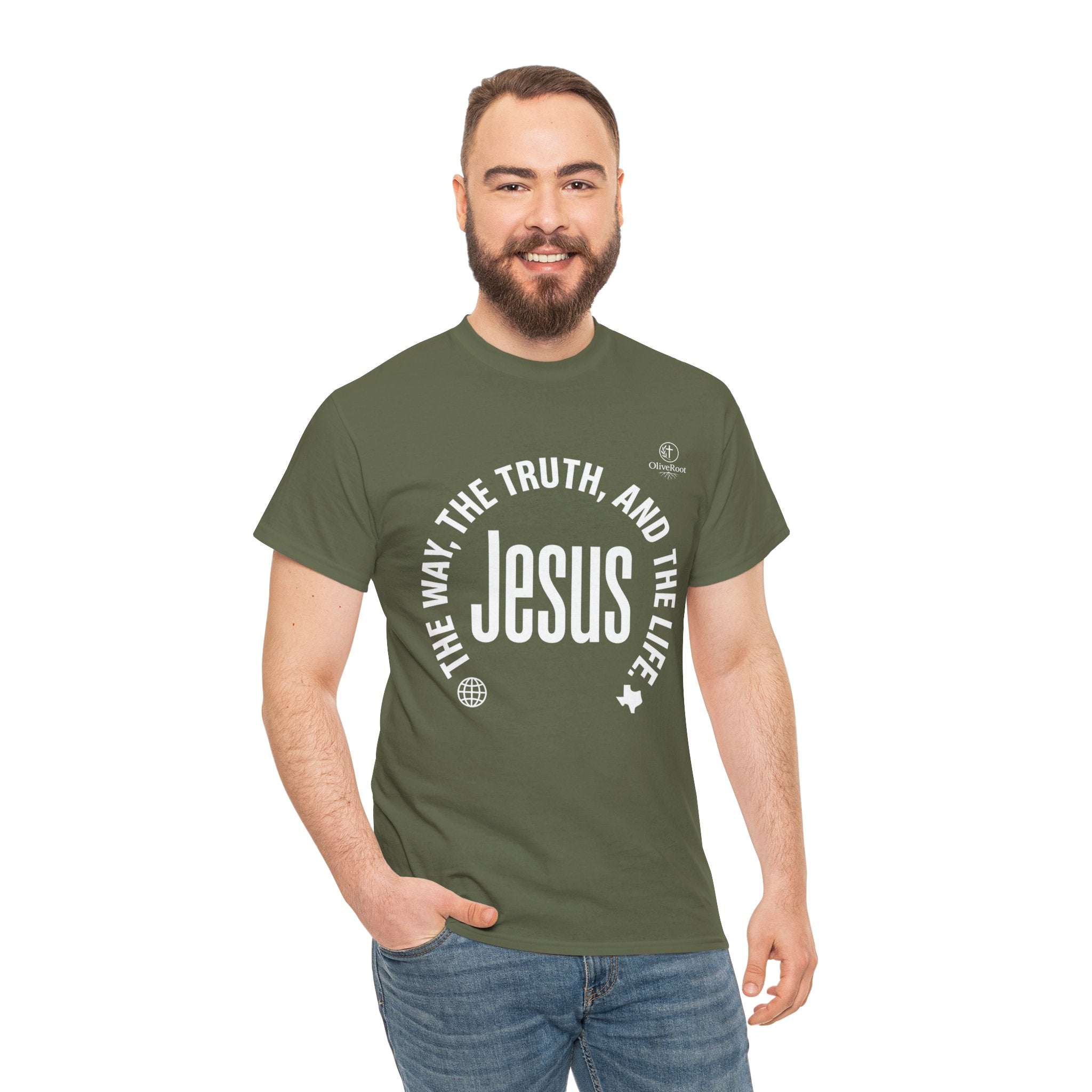 Christian Faith Tee: Jesus, The Way, The Truth and The Life.