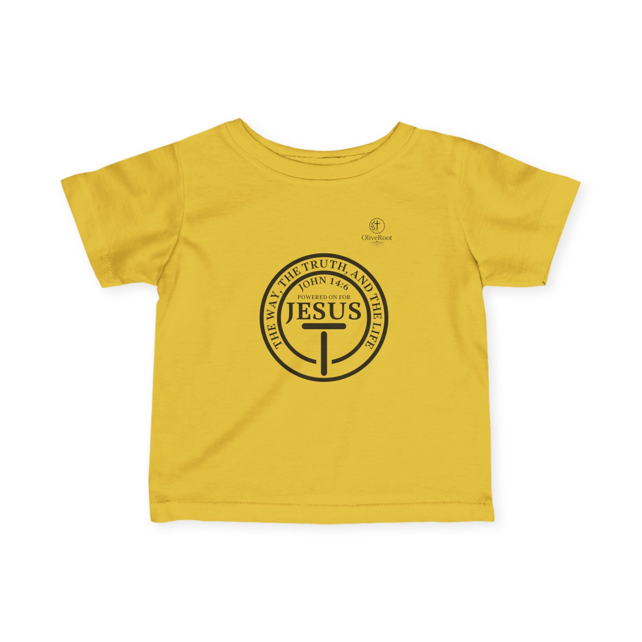 Christian “Powered On for Jesus” — Infant Fine Jersey Tee
