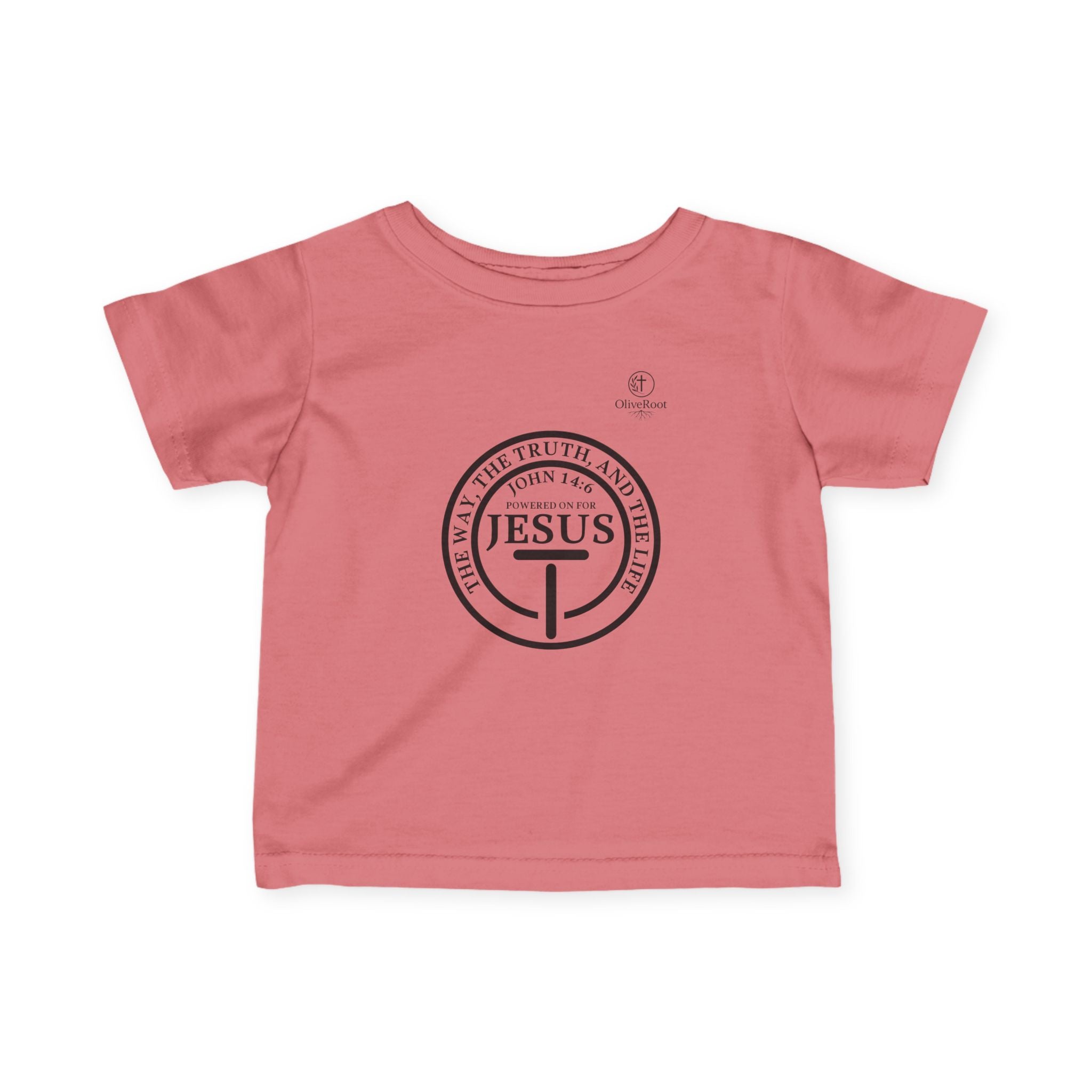 Christian “Powered On for Jesus” — Infant Fine Jersey Tee
